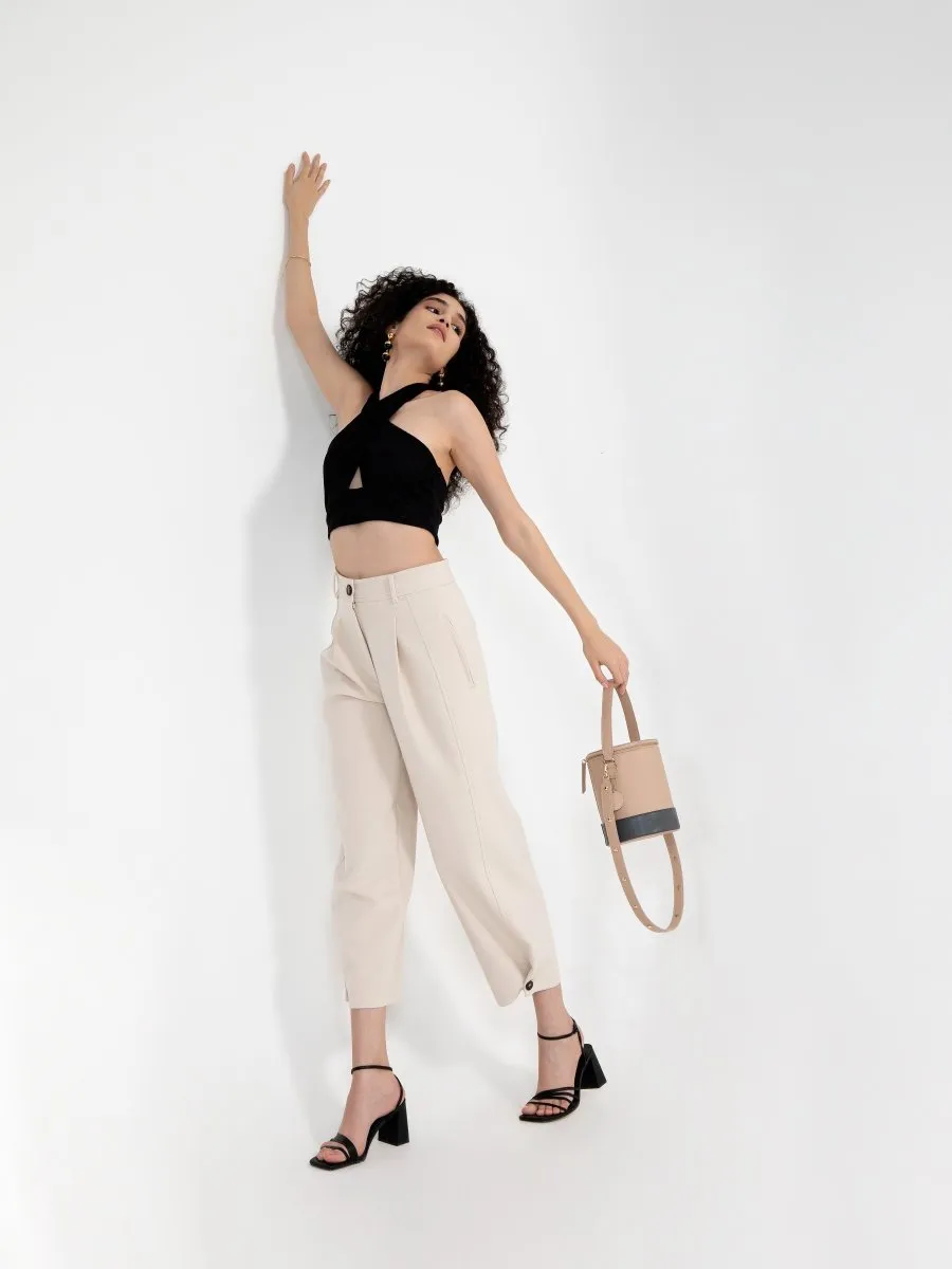 Hemera (Almond & Grey) | Women's bag made with Apple Leather