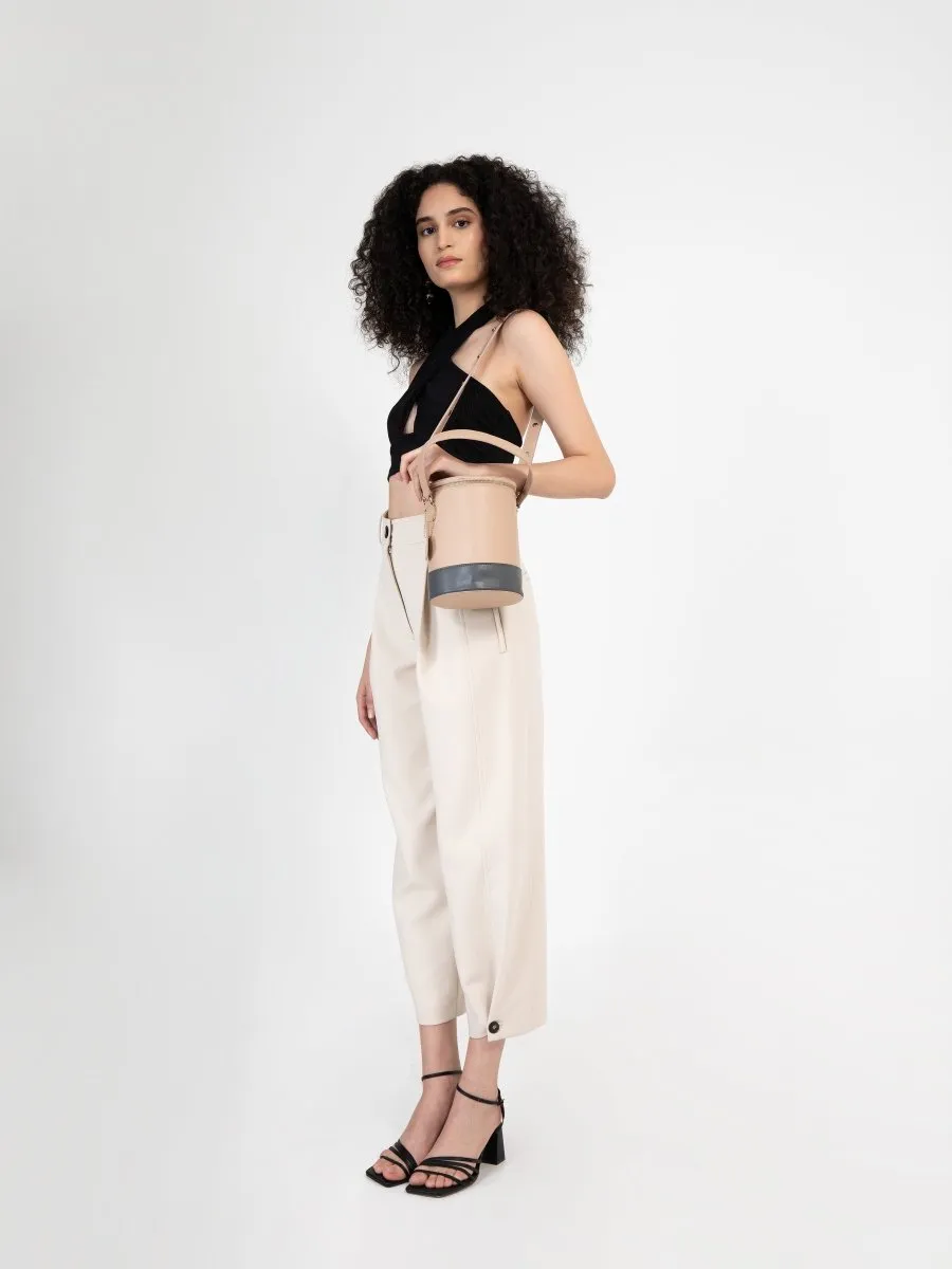 Hemera (Almond & Grey) | Women's bag made with Apple Leather
