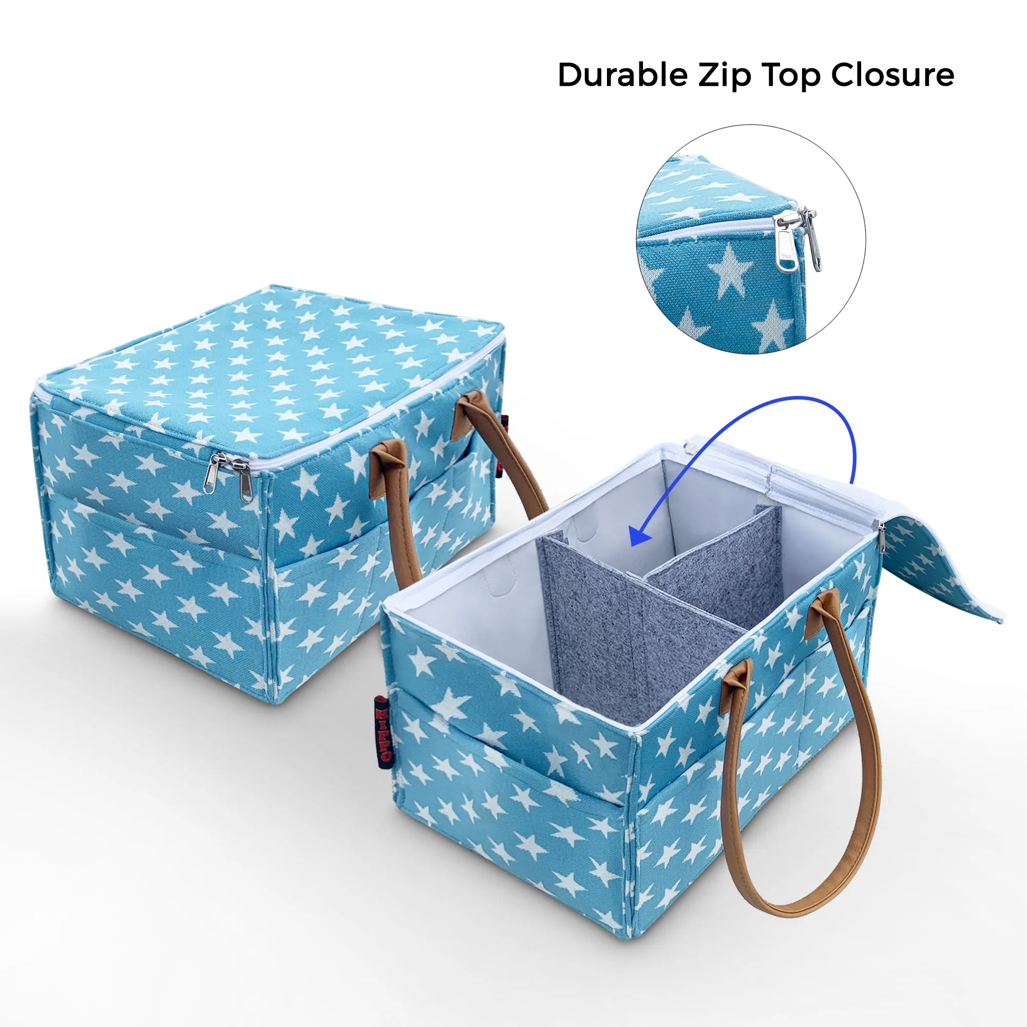 HIPPO Designer Diaper Caddy Bag with LID