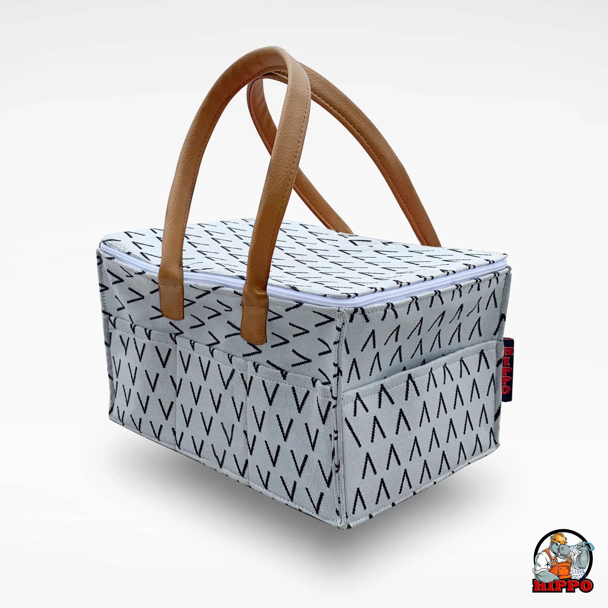 HIPPO Designer Diaper Caddy Bag with LID