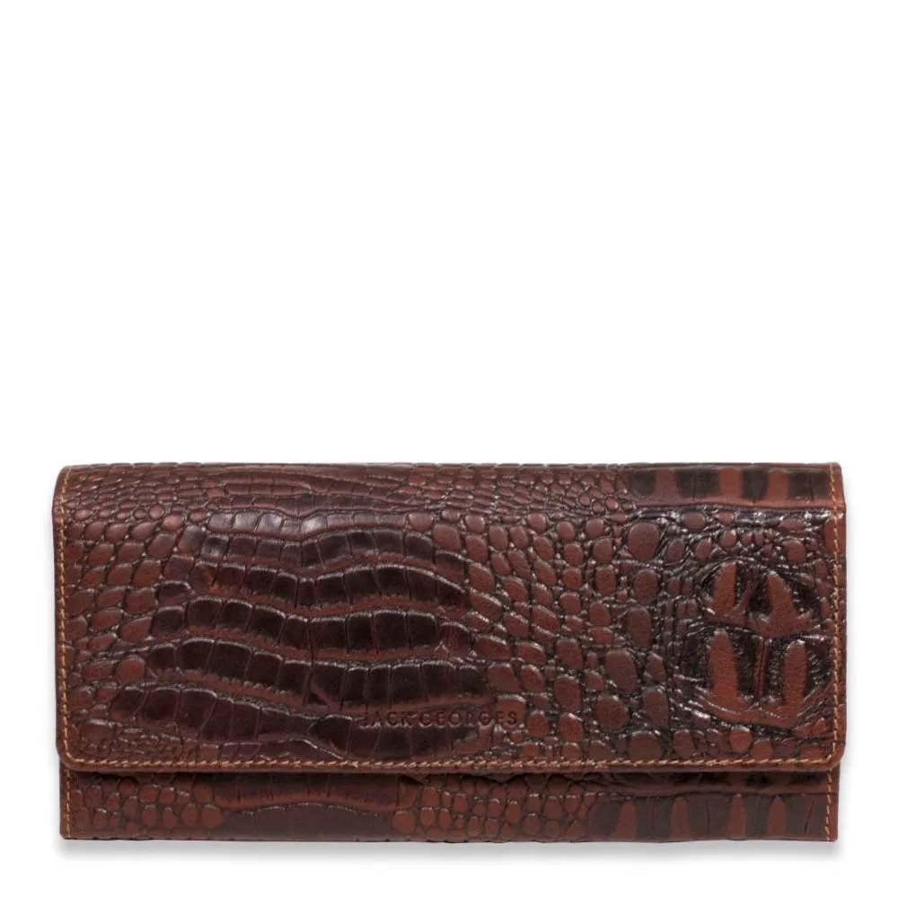 Hornback Croco Clutch Wallet #HB726