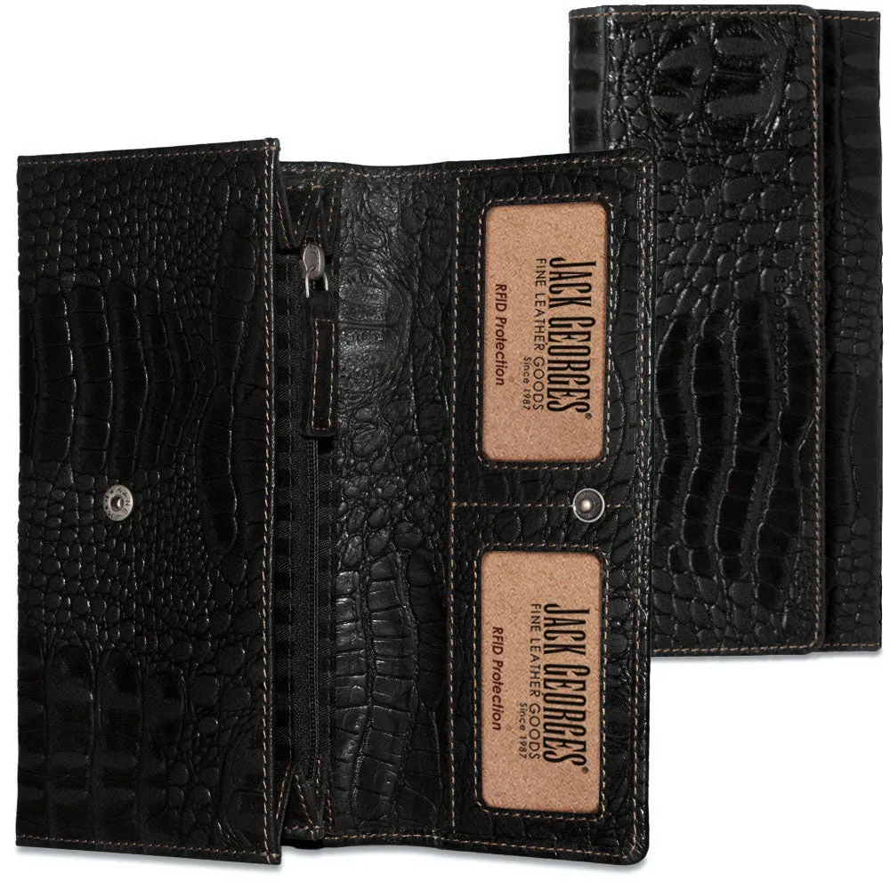 Hornback Croco Clutch Wallet #HB726