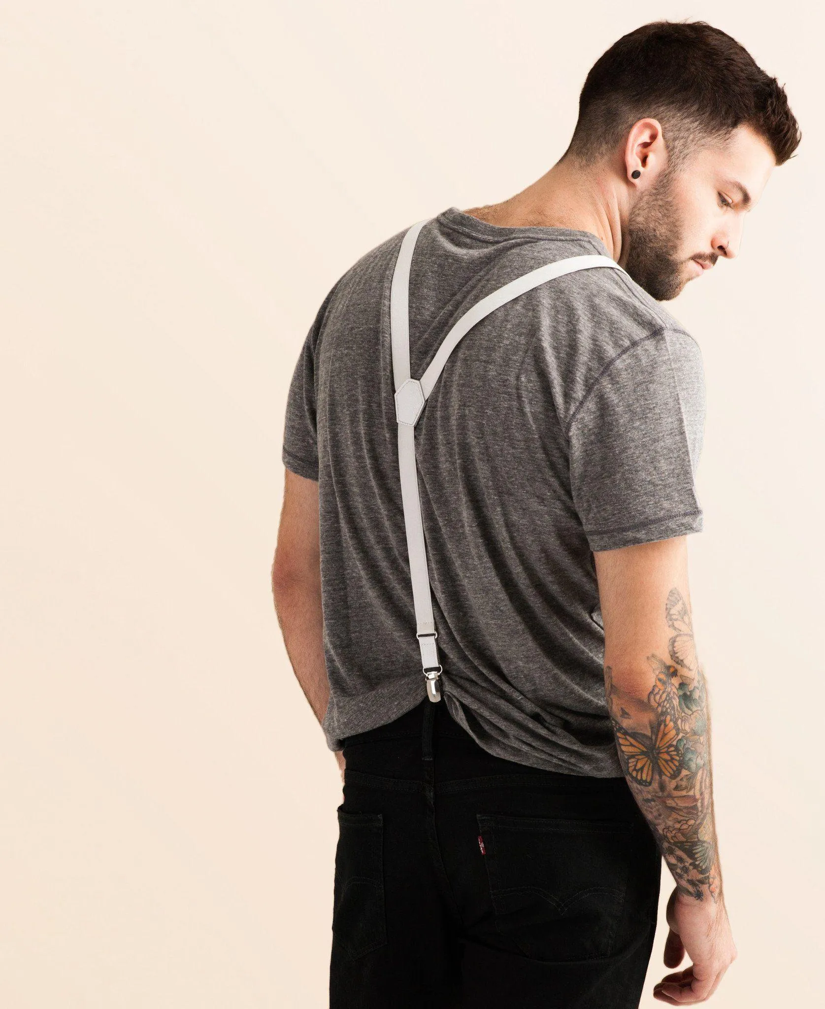 Ice - Skinny White Suspenders