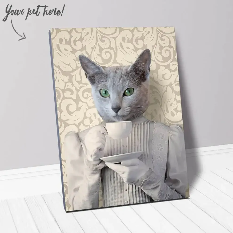 Lady Lick - Renaissance Inspired Custom Pet Portrait Canvas