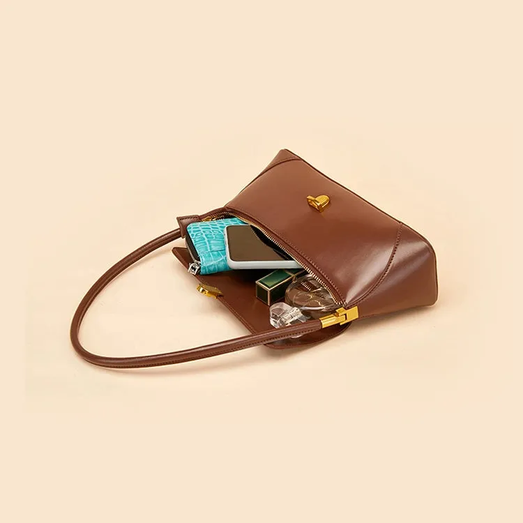 Leather Baguette Shoulder Bag