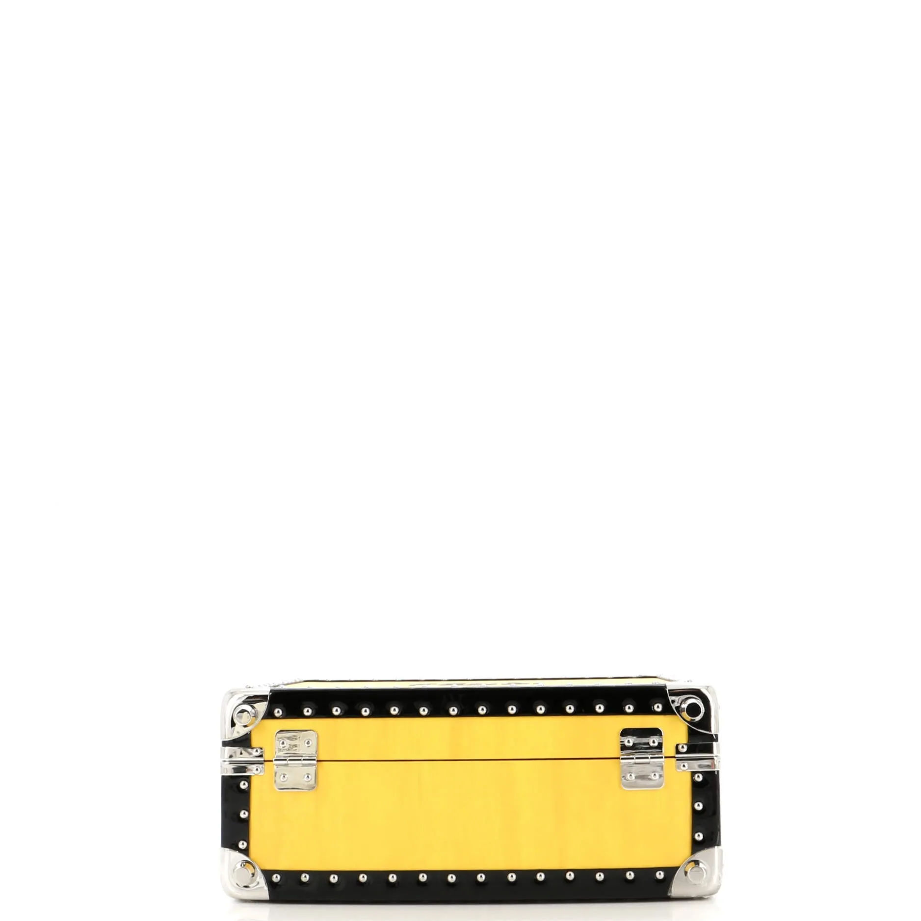 Logo Rigid Suitcase Leather Small