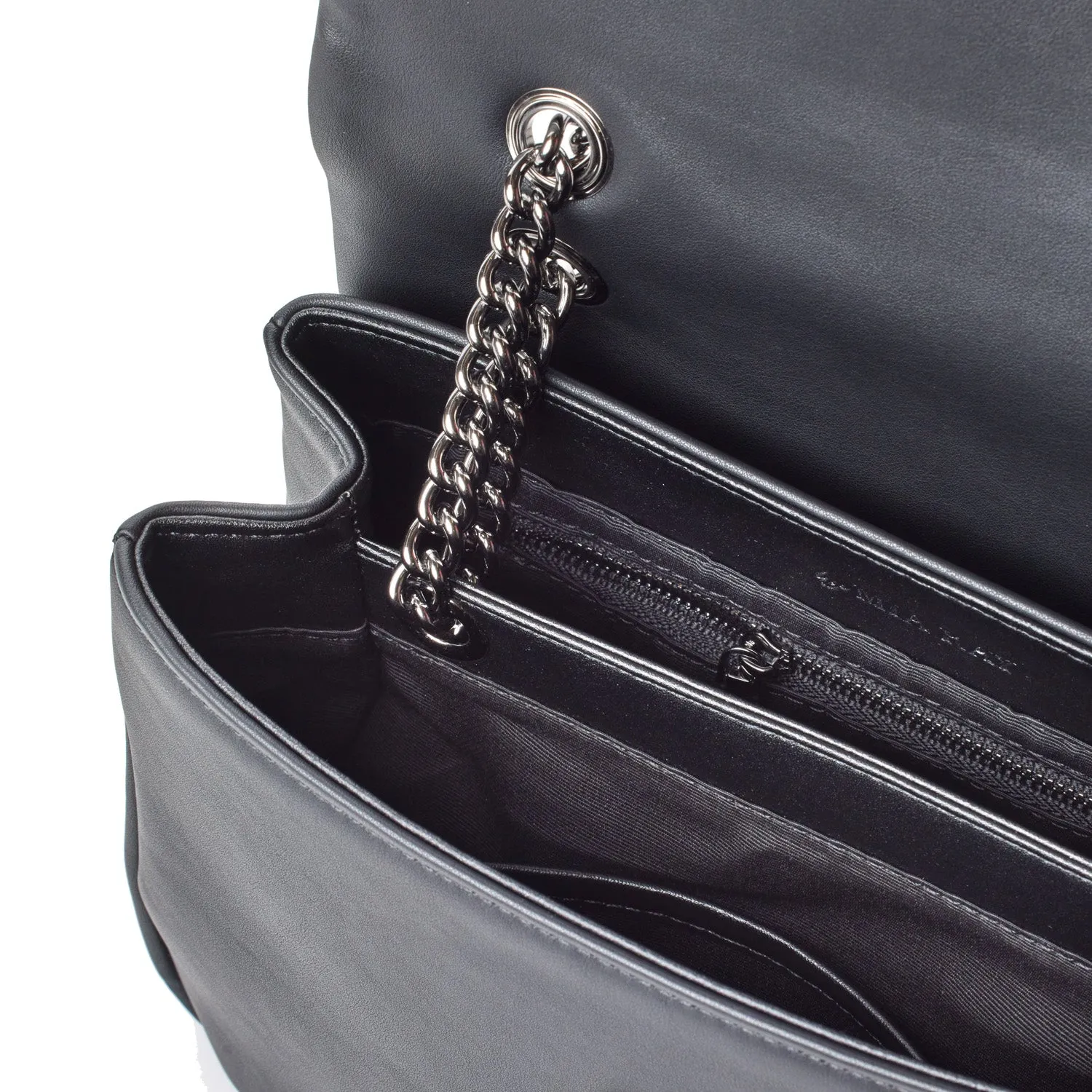 MEDIUM STANDARD FLAP BAG - BLACK