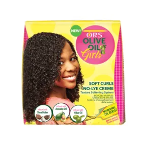 ORS Olive Oil Girls Soft Curls No-Lye Creme Texture Softening System Kit