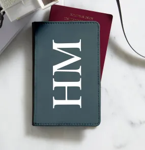 Personalised Passport Holder | Monogram in Khaki