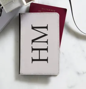 Personalised Passport Holder | Monogram in Vanilla