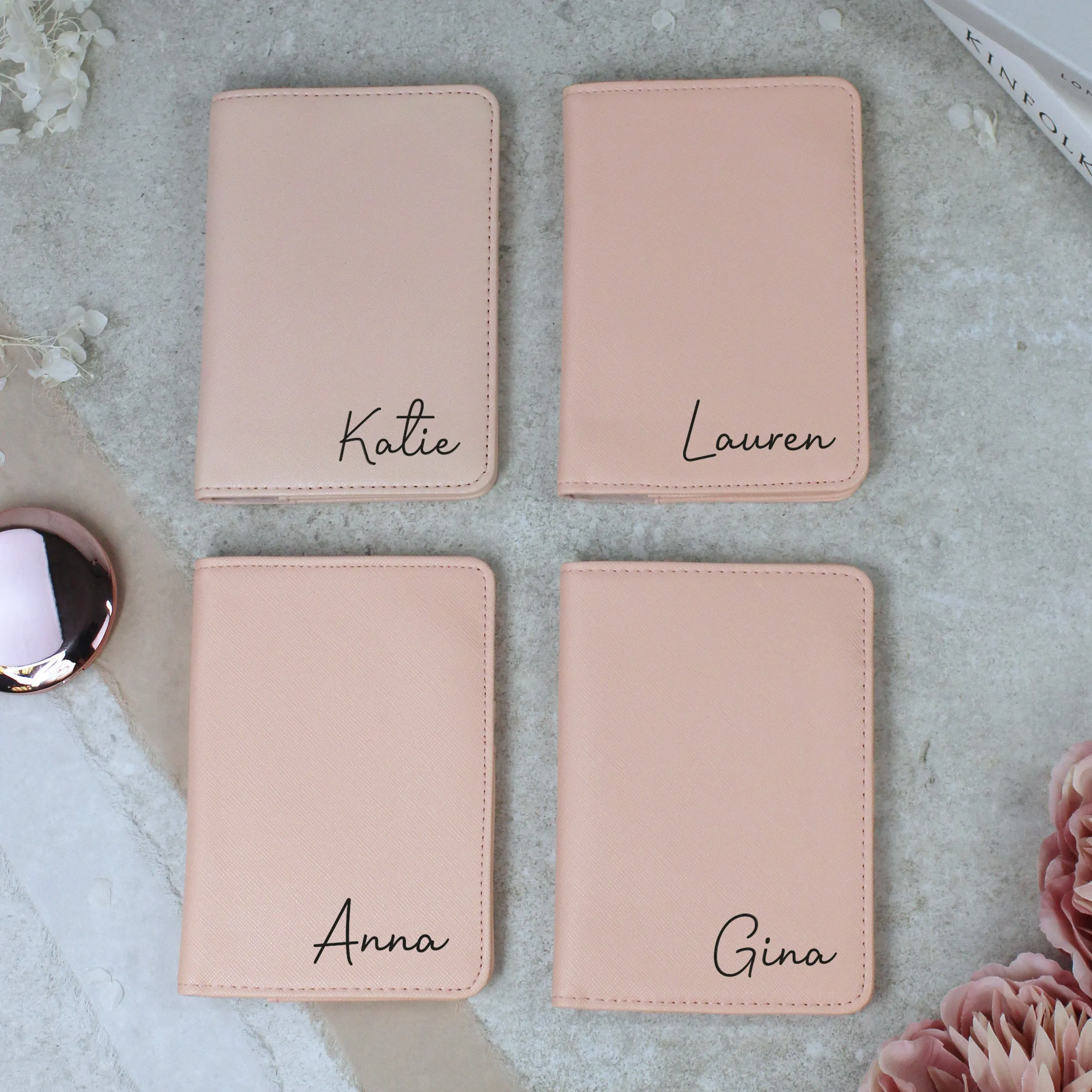 Personalised PU Leather Passport Holder & Luggage Tag Travel Set