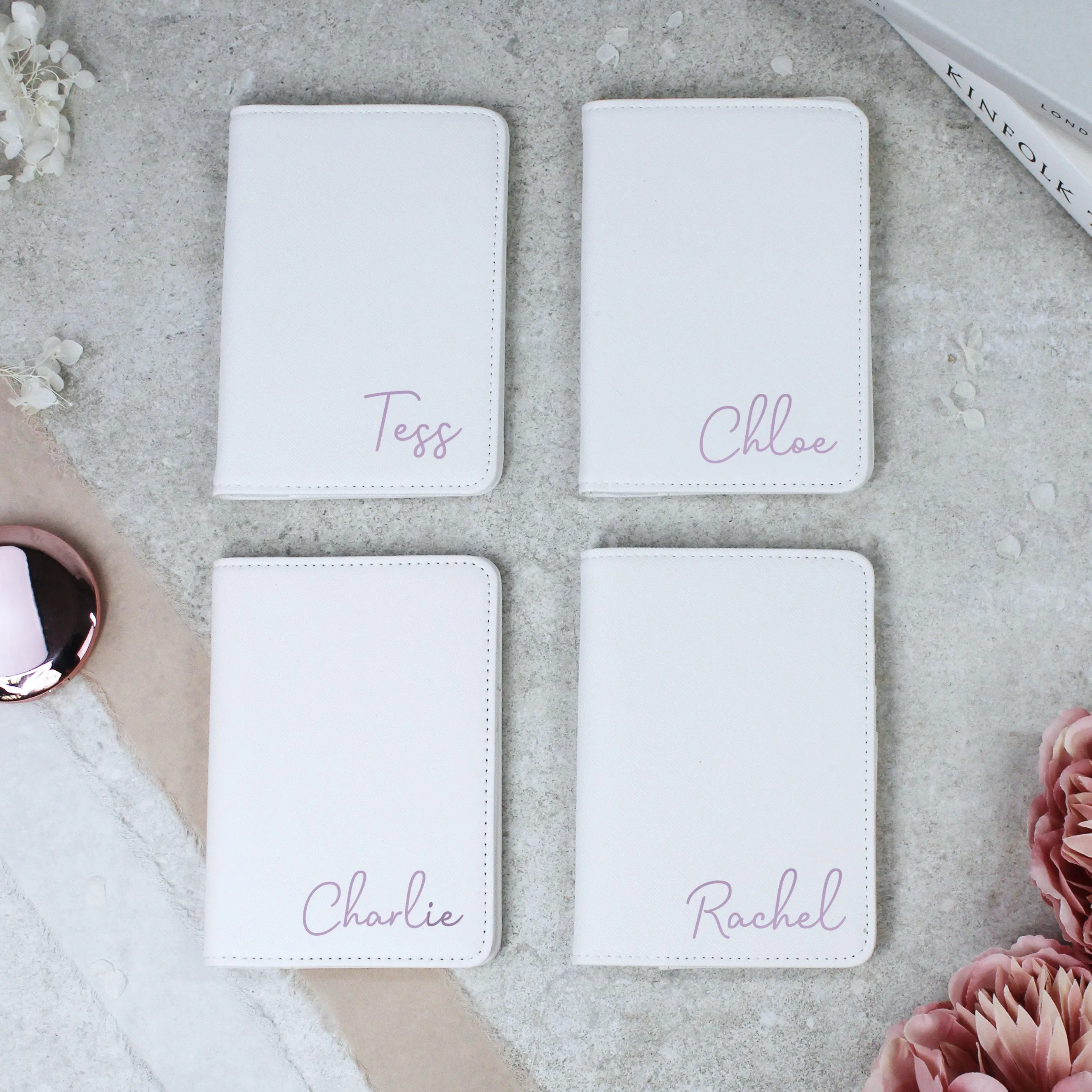 Personalised PU Leather Passport Holder & Luggage Tag Travel Set