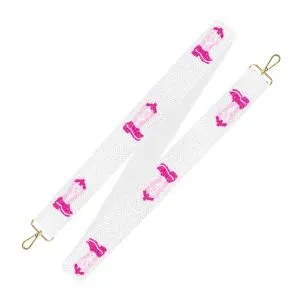 Pink Boots Beaded Strap