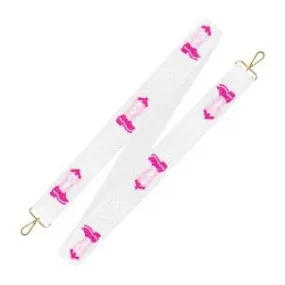 Pink Boots Beaded Strap
