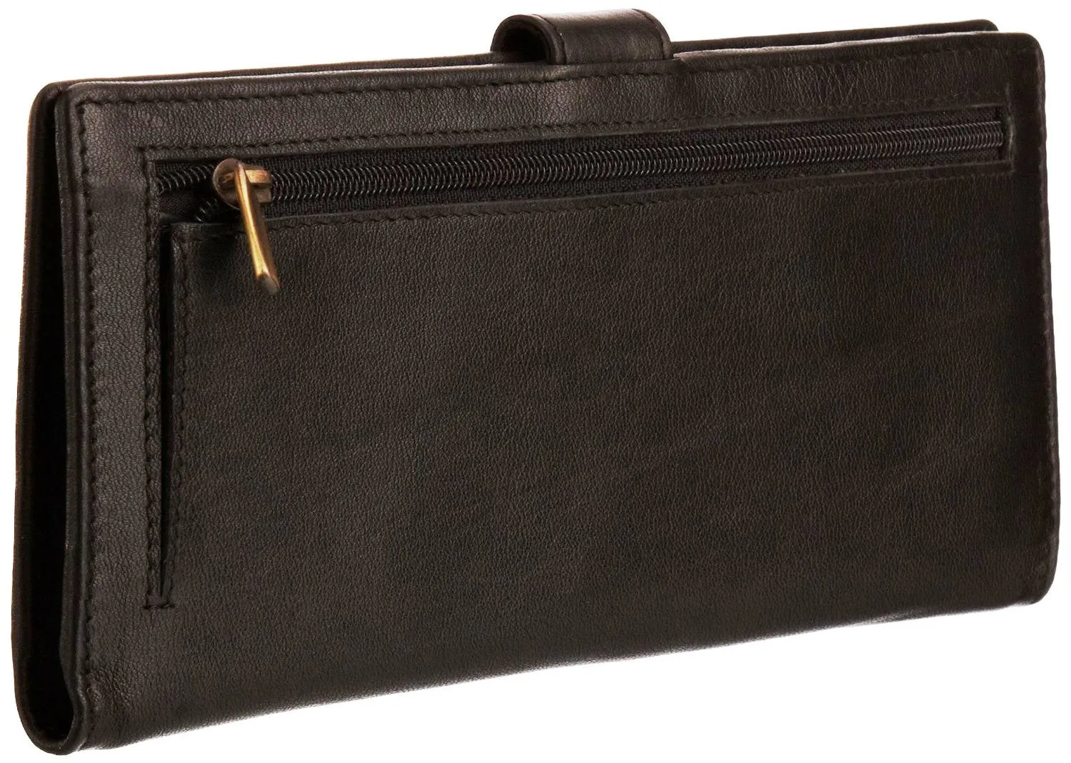 Pratico - women leather 12 card tab  wallet #LW04 Black