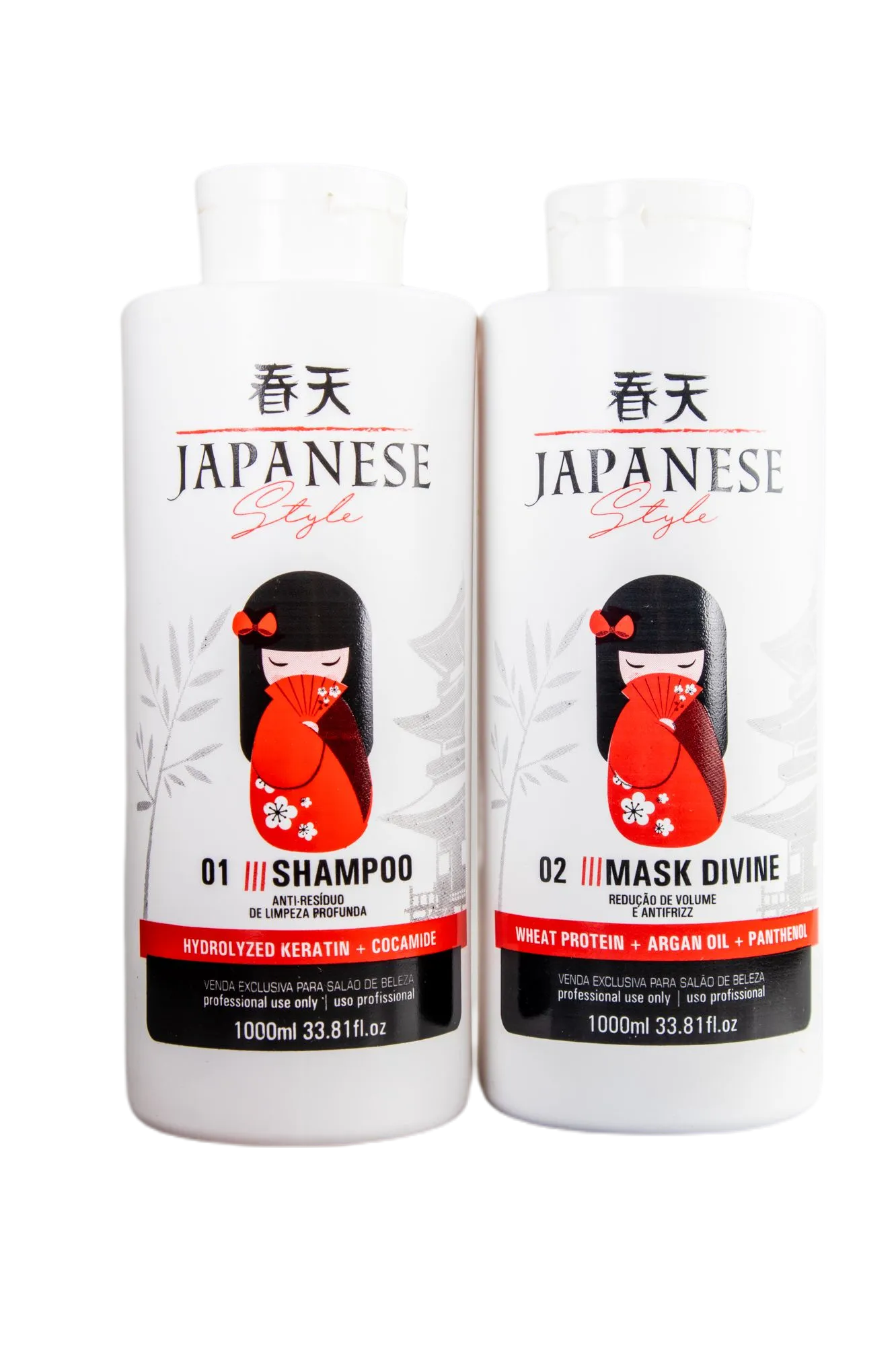 Professional Progressive Hair Brush Japanese New Style Kit 2x1L - Japonese Style