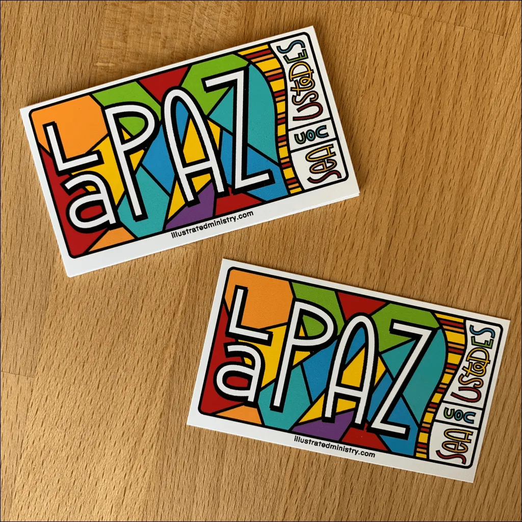 "La Paz Sea Con Ustedes" Backpack Tags