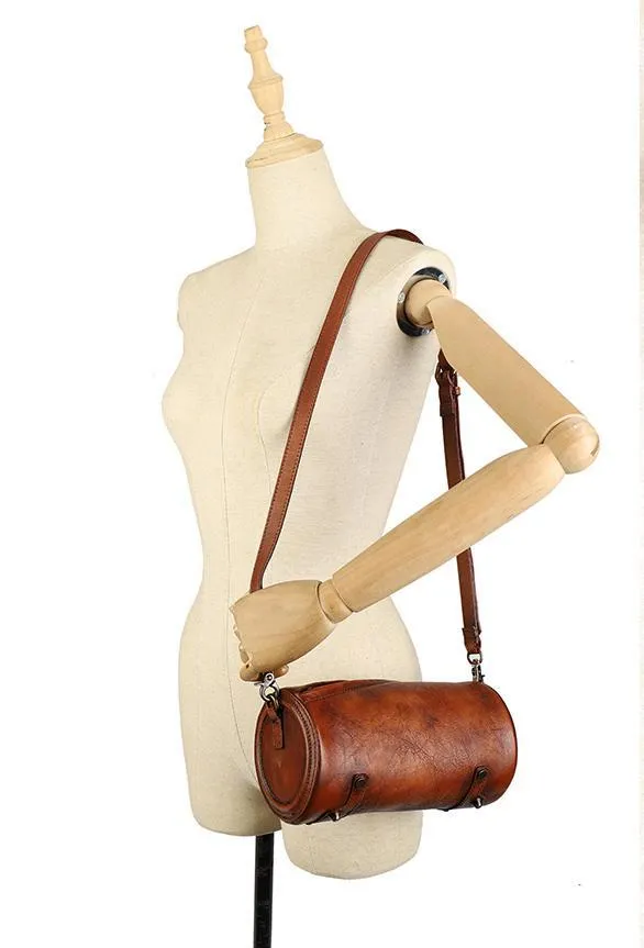 Small Ladies Vintage Shoulder Bags Genuine Leather Crossbody Purse For Women