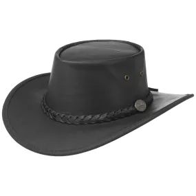Squashy Outback Leather Hat by BARMAH