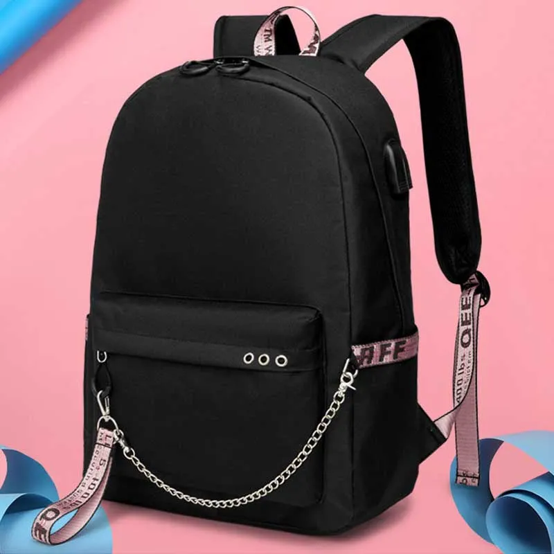Stranger Things Backpack USB Rechargeable Oxford Cloth Student Schoolbag