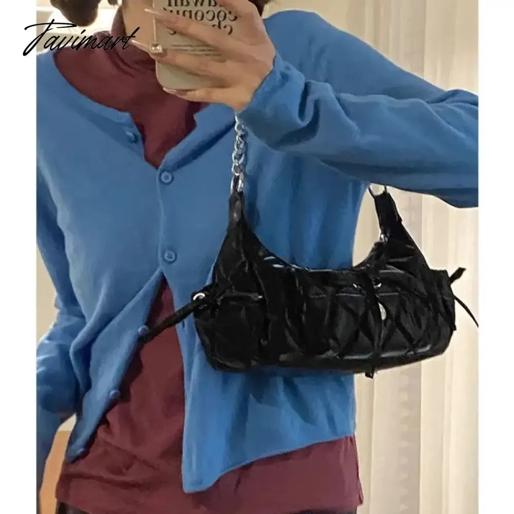 TAVIMART  -  Elegant Pink Shoulder Bag for Women Summer Fashion Leather Casual Cute Handbag Chains Hot Girls Daily Gentle Armpit Bag