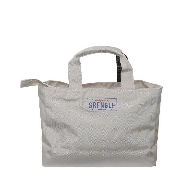 TAYLORMADE Golden-State Round Tote (Beige/Navy)