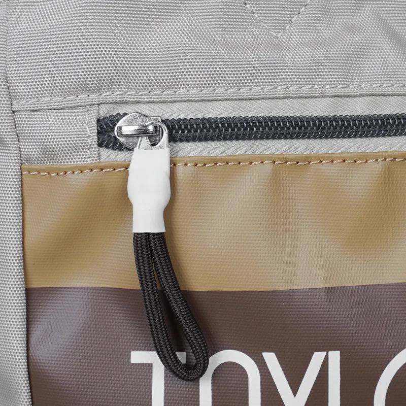 TAYLORMADE Golden-State Round Tote (Beige/Navy)