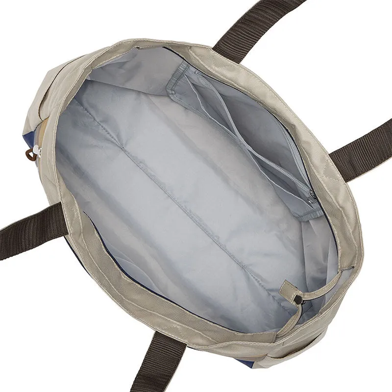 TAYLORMADE Golden-State Round Tote (Beige/Navy)