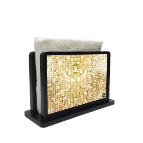Tissue Holder Paper Napkin Stand - Golden Dots