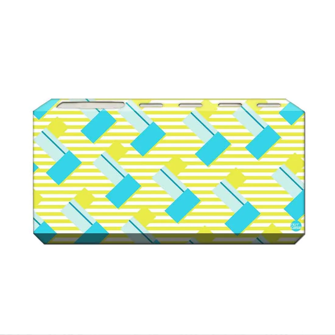 Toothbrush Holder Wall Mounted -Teal and Yellow