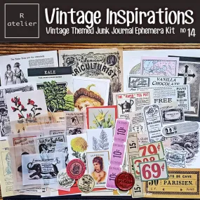 Vintage Inspirations Scrapbooking Stickers Paper Ephemera Kit (14)