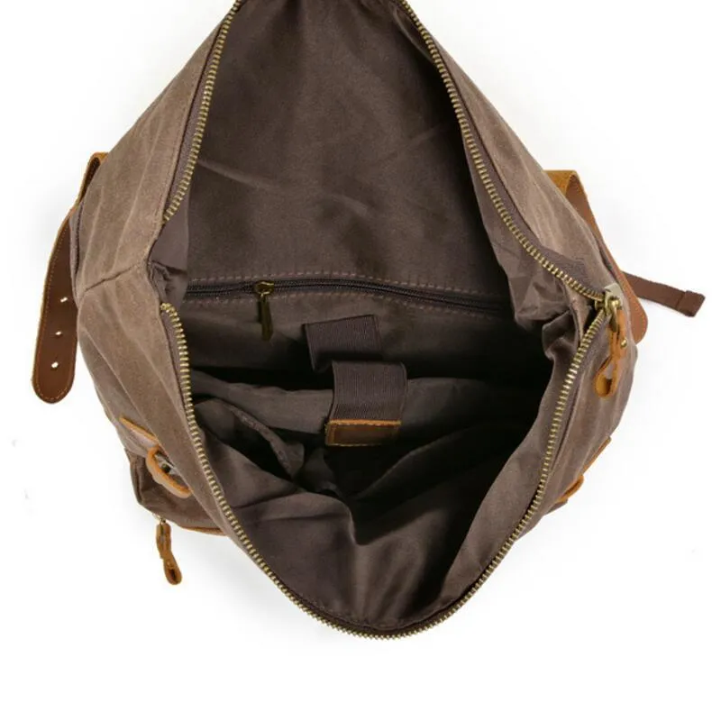 Vintage Roll Top Backpack Rucksack Travel