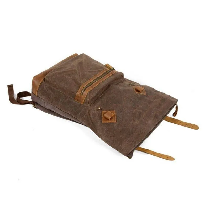 Vintage Roll Top Backpack Rucksack Travel