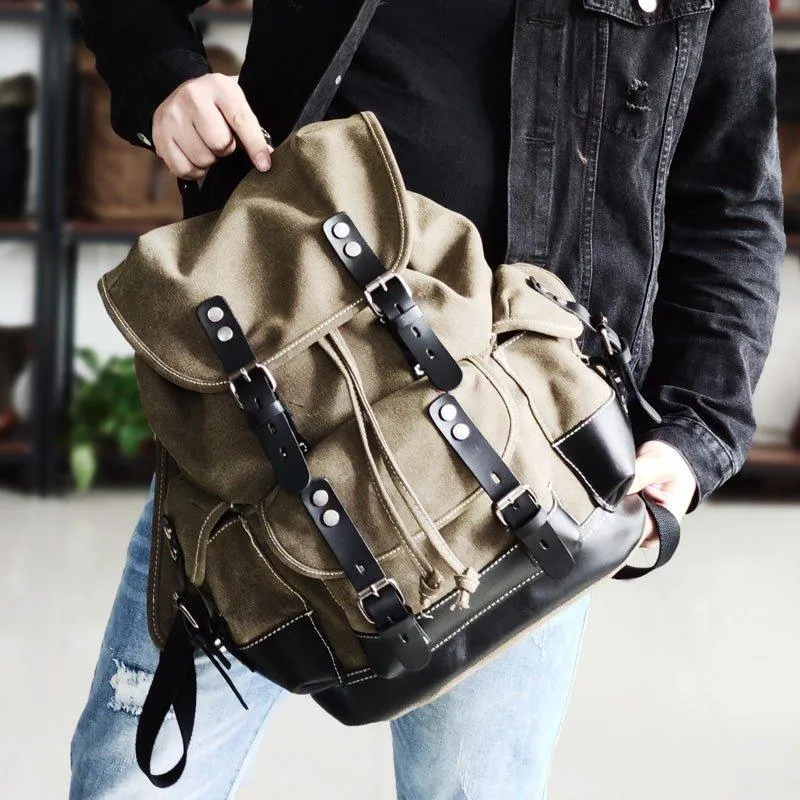 Vintage Waxed Canvas Backpack Waterproof for Men