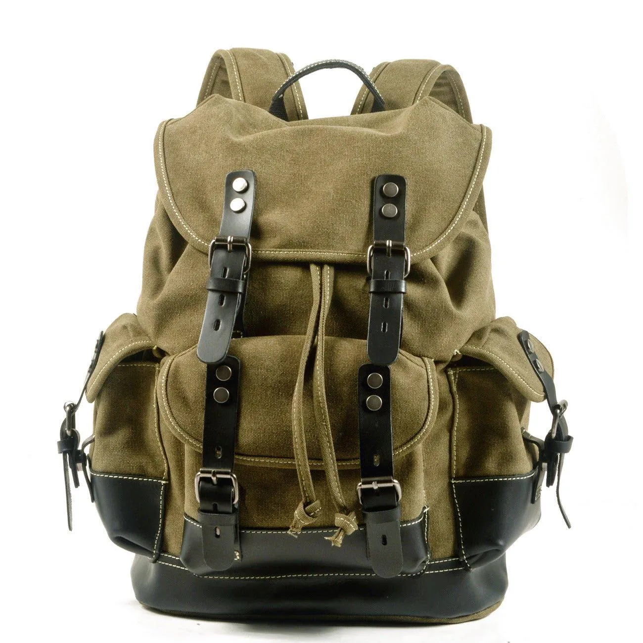 Vintage Waxed Canvas Backpack Waterproof for Men