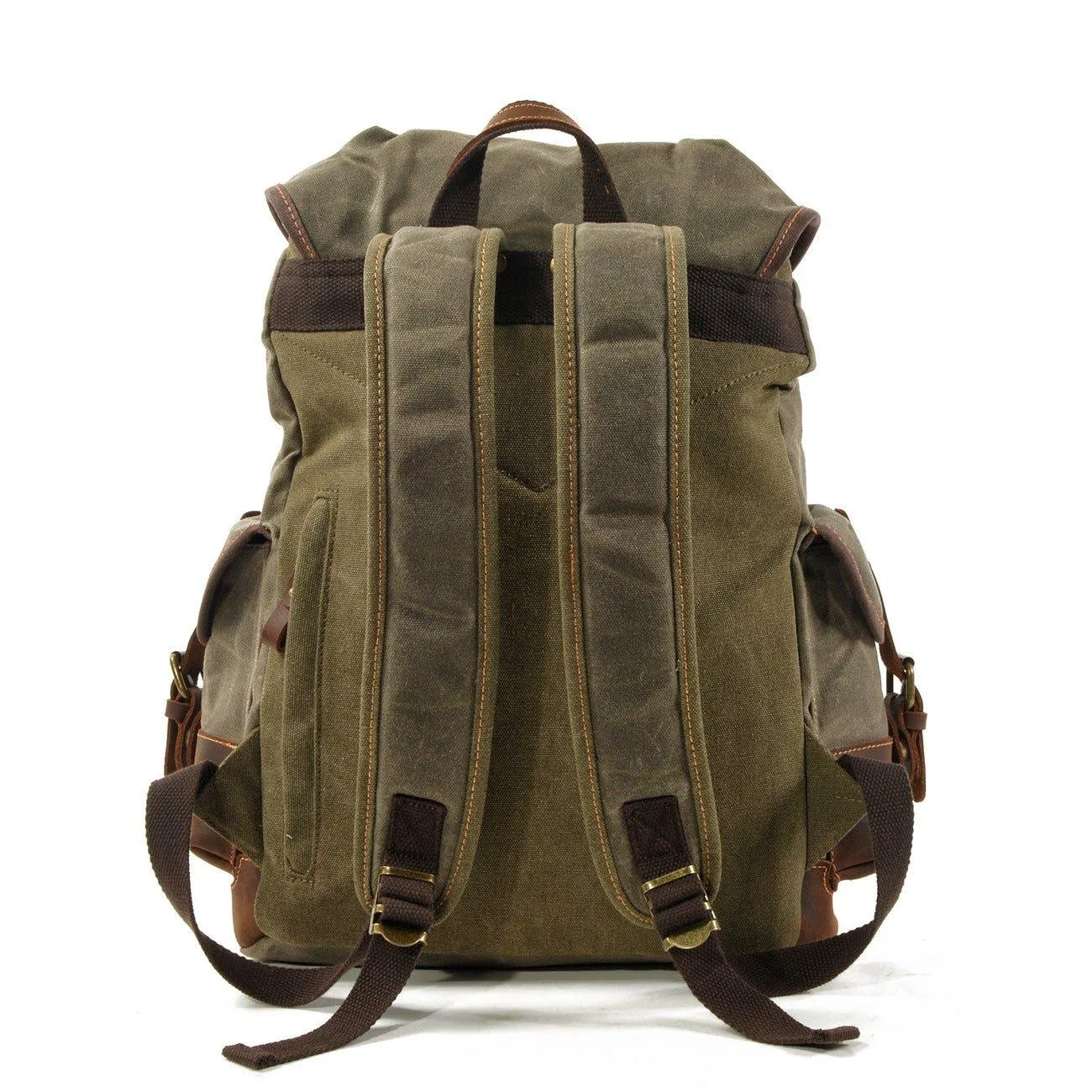 Vintage Waxed Canvas Backpack Waterproof for Men