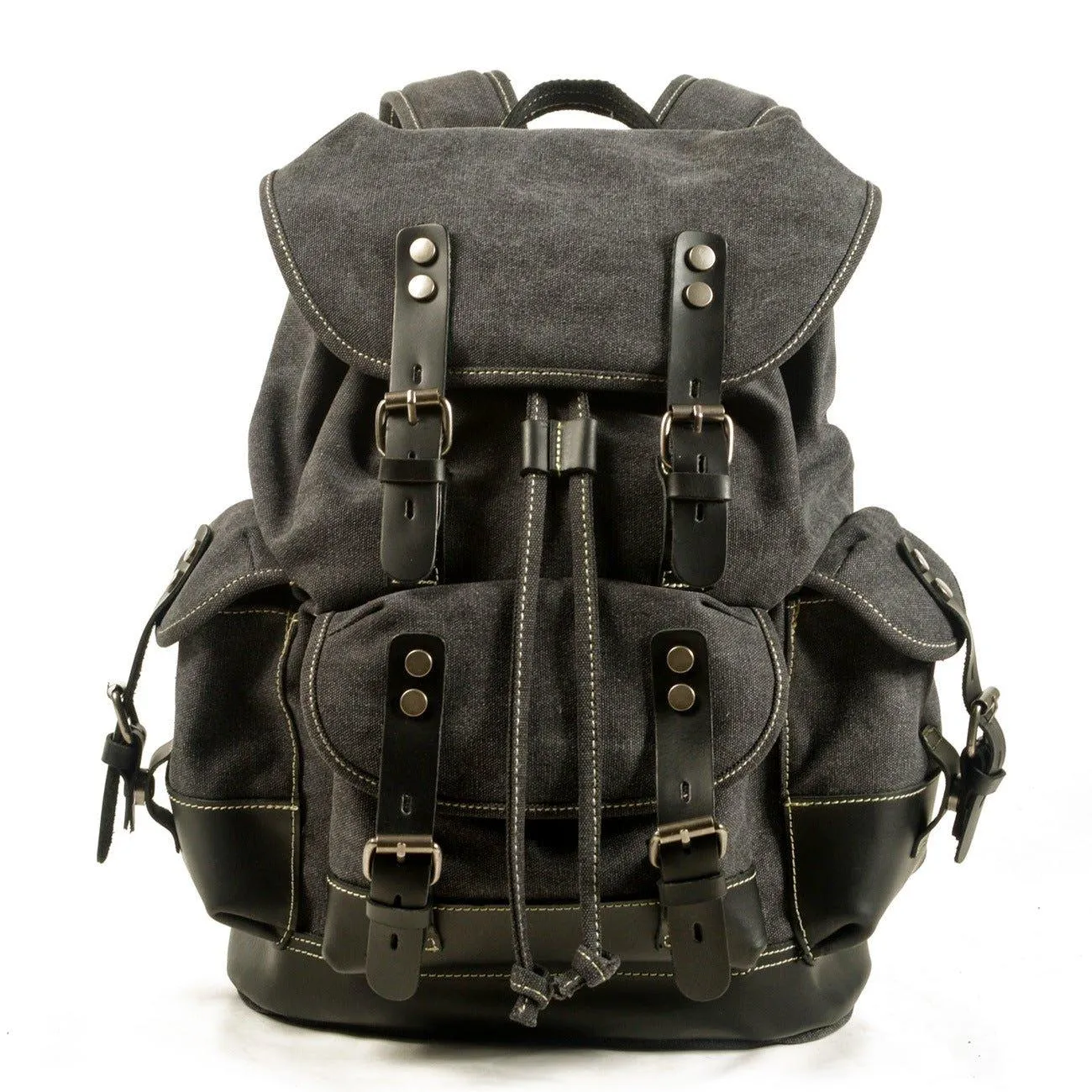 Vintage Waxed Canvas Backpack Waterproof for Men