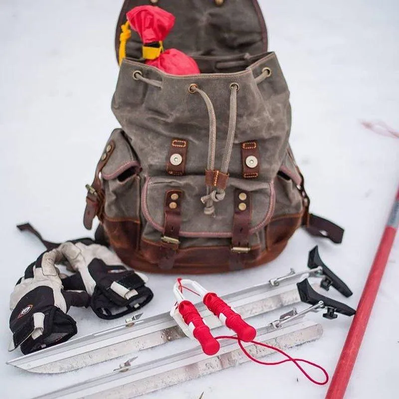 Vintage Waxed Canvas Backpack Waterproof for Men
