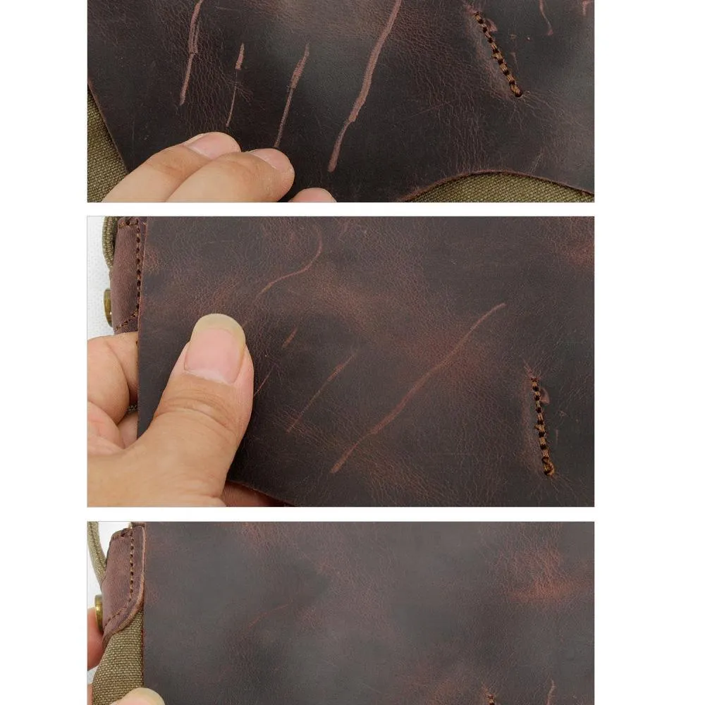 Vintage Waxed Canvas Backpack Waterproof for Men
