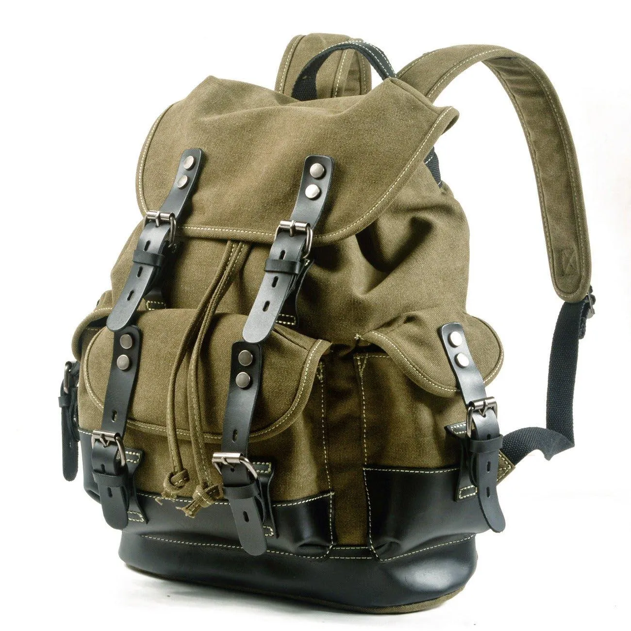 Vintage Waxed Canvas Backpack Waterproof for Men