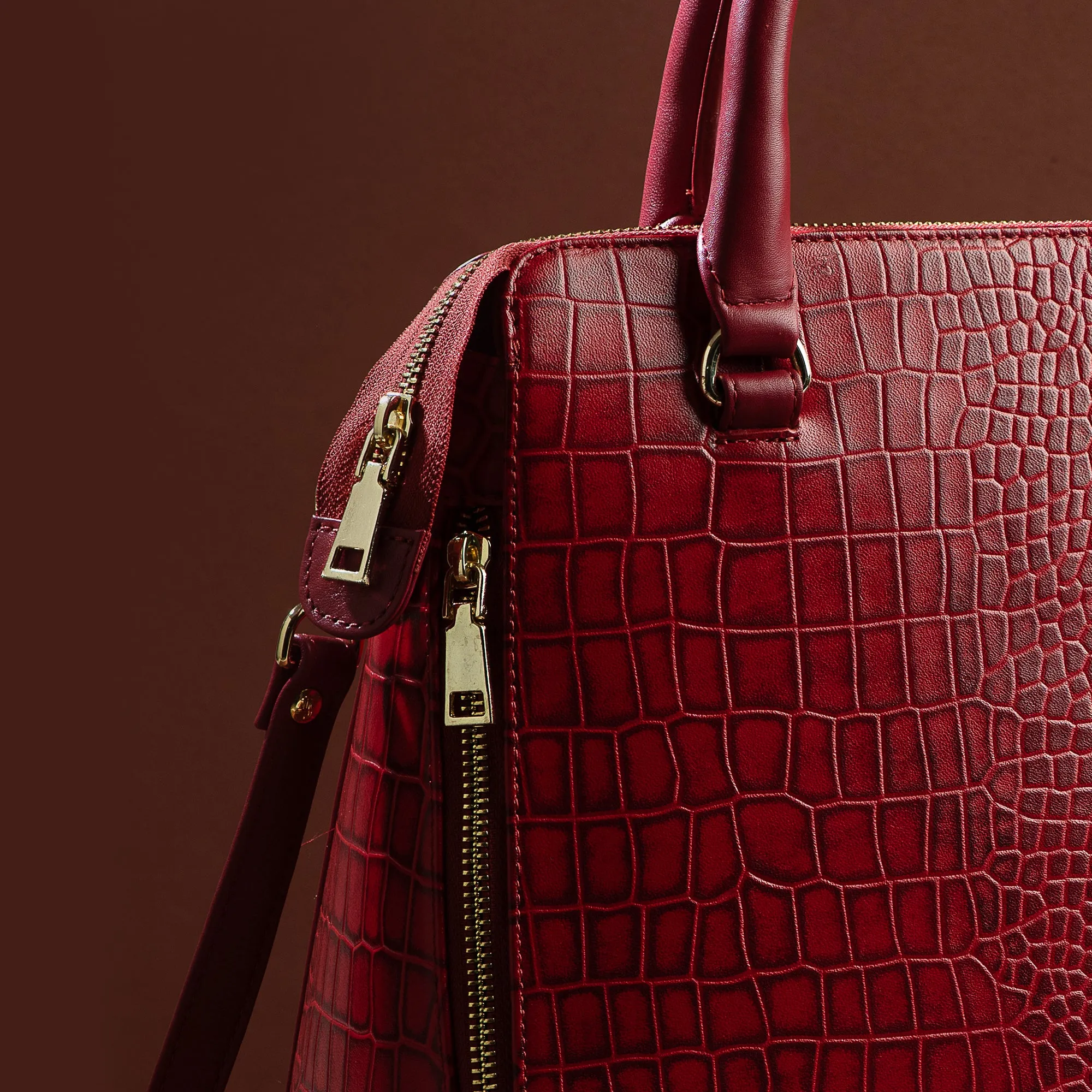Vivian - Women's Handbag | Genuine Leather Ladies Sling Bag |Office Bag for Women | Color: Red