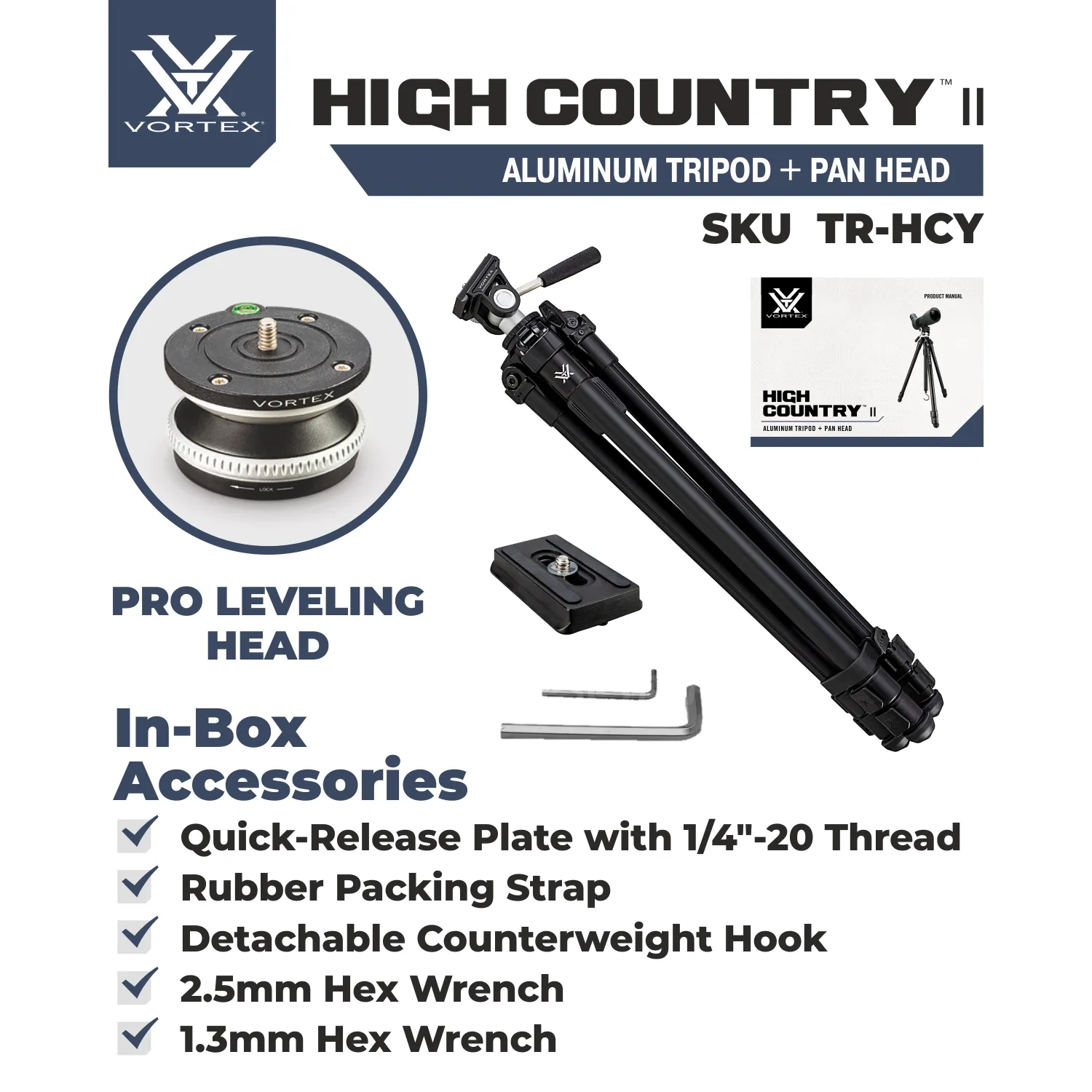 Vortex Optics High Country II Tripod Kit with Pan Head (TR-HCY)