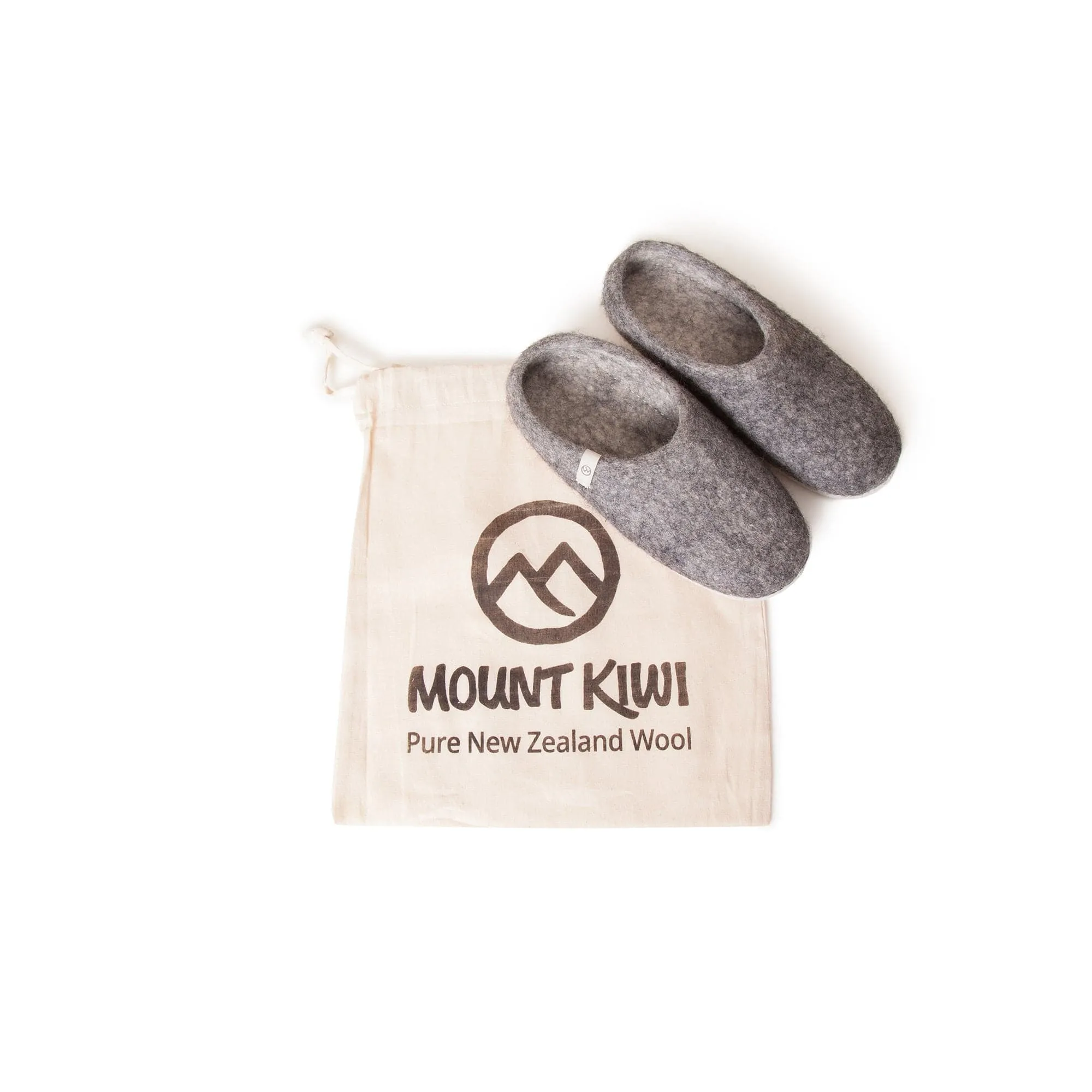 Wool Slippers - Grey