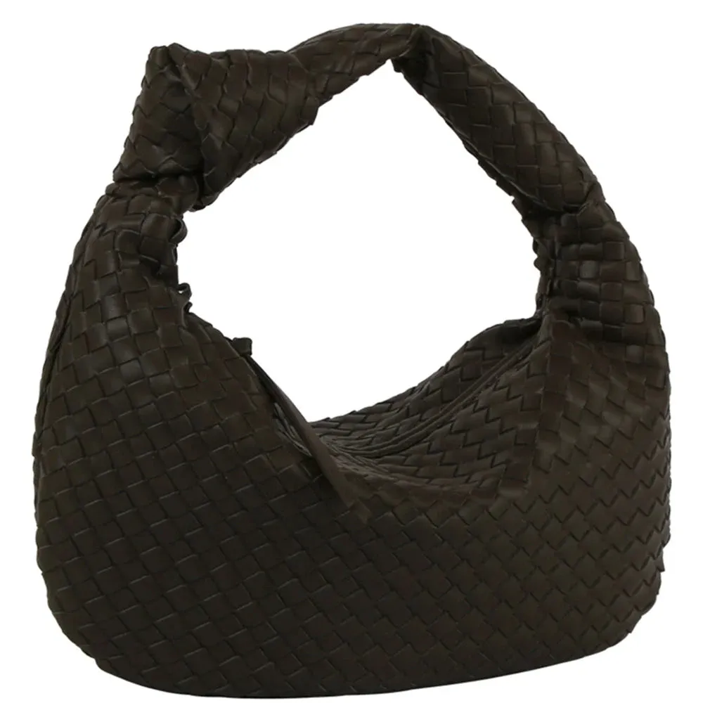 Woven Knotted Hobo Bag