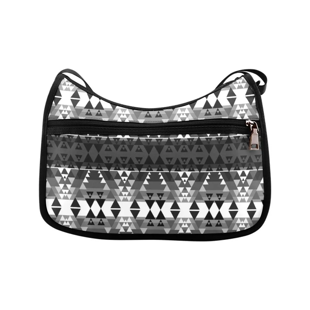 Writing on Stone Black and White Crossbody Bags