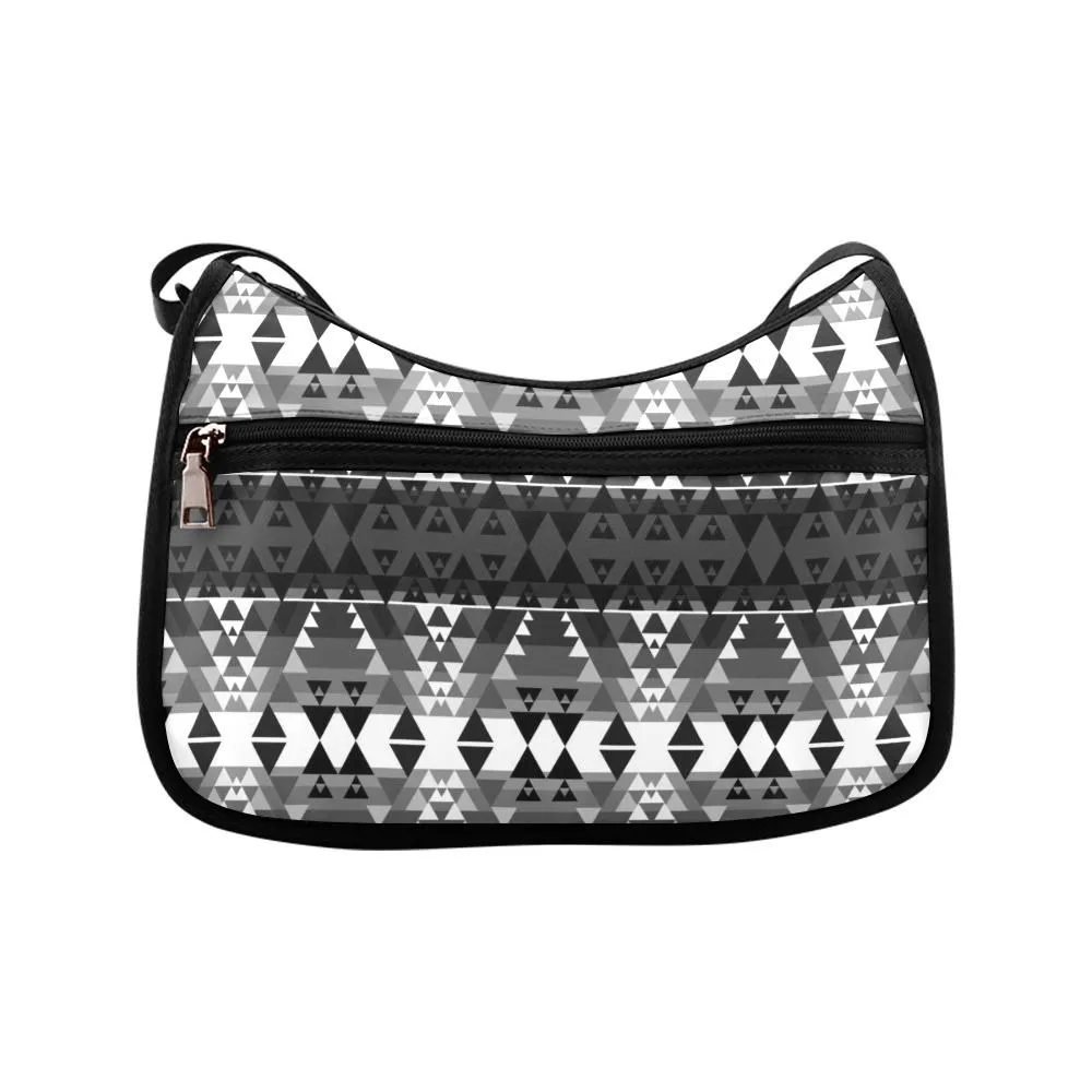 Writing on Stone Black and White Crossbody Bags