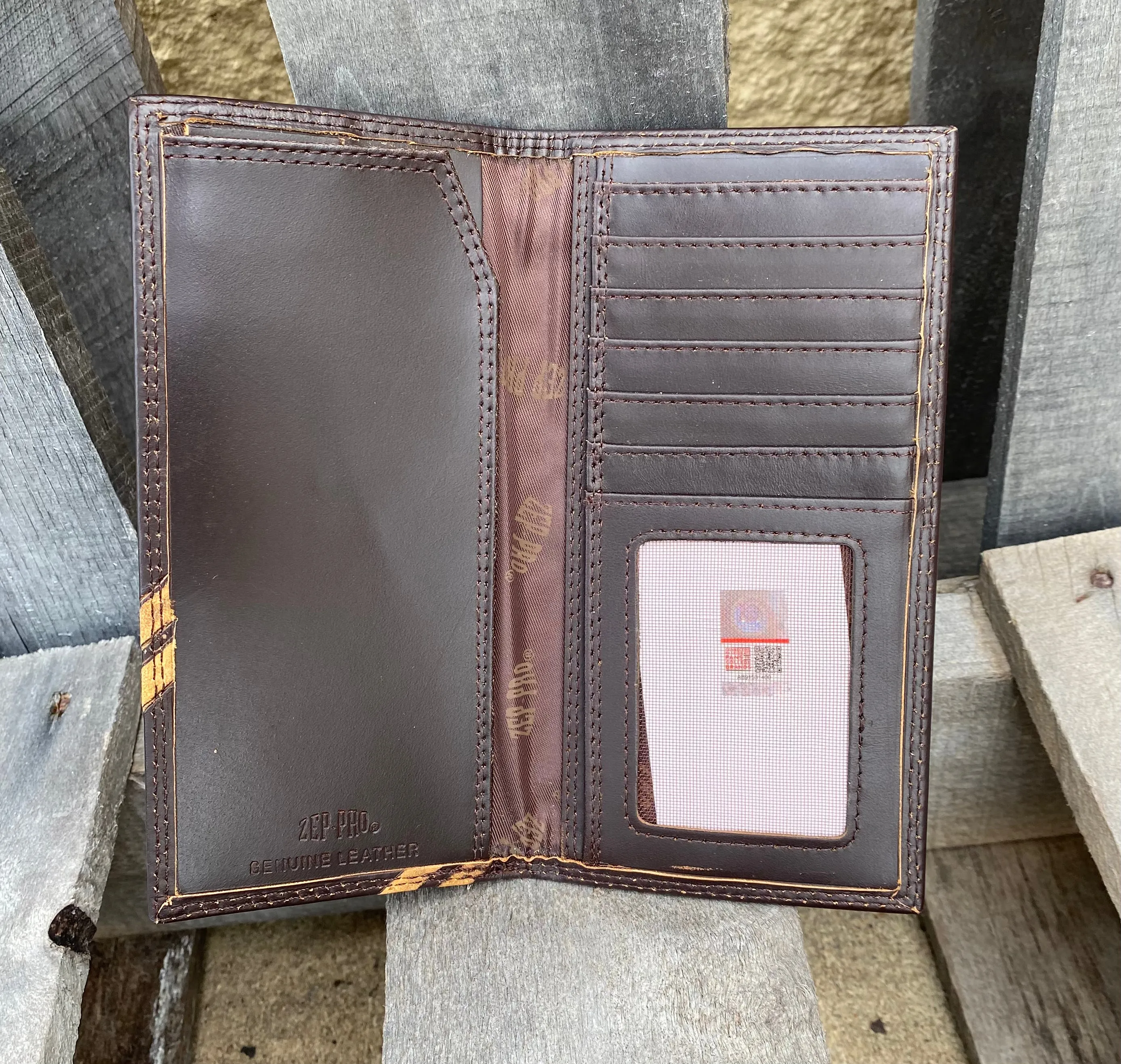 Zep-Pro IWD4BRW-MSU Mississippi State University Bulldogs Brown Debossed Tall Wallet